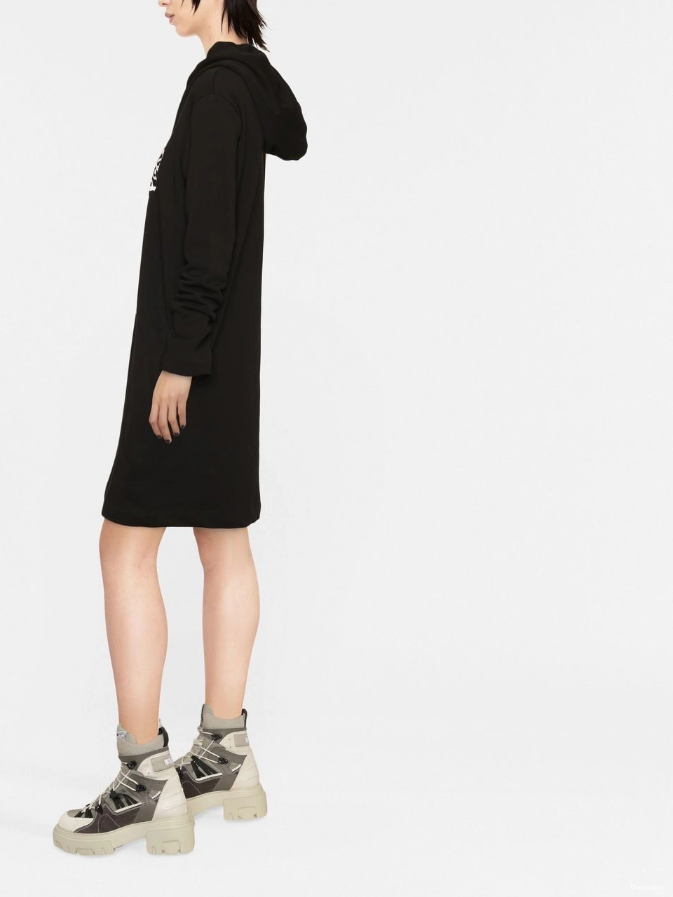 Cheap heart-motif dress hooded Women Love Moschino 0423